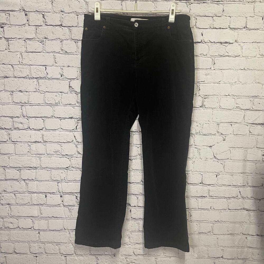 Erin London black soft corduroy pants - tag says size 8 BUT 34" waist - flaw